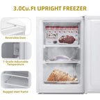 3.0 Cu.ft Compact Upright Freezer with Reversible Single Door