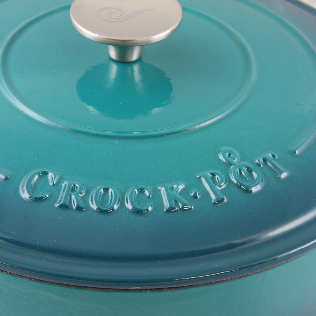 3.5 Quart Enameled Cast Iron Saute Pan W/ Lid in Turquoise Ombre