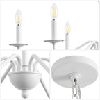 34.75 6-Light Iron LED Chandelier, by JONATHAN Y