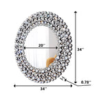 Crystal Accent Round Wall Mirror