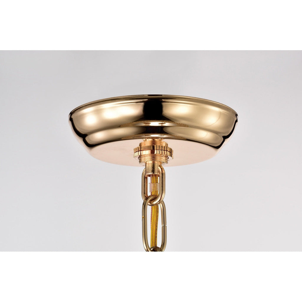 Round Beaded Drum Chandelier with Hanging Crystals