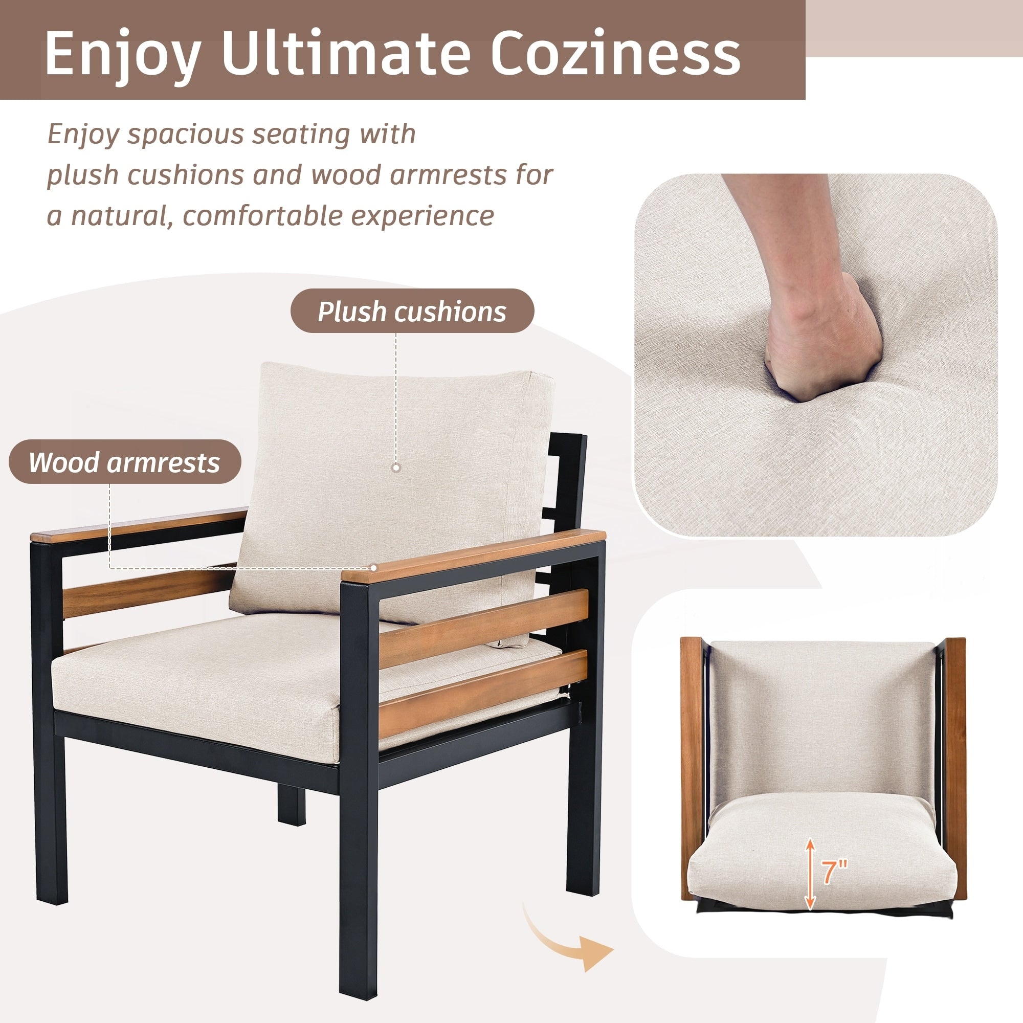 4-Piece Outdoor Furniture Sofa Set