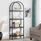 Open Bookshelf, Industrial Bookcase Storage Shelves with Metal Frame