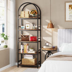 Open Bookshelf, Industrial Bookcase Storage Shelves with Metal Frame