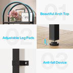 Open Bookshelf, Industrial Bookcase Storage Shelves with Metal Frame