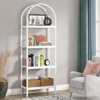 Open Bookshelf, Industrial Bookcase Storage Shelves with Metal Frame