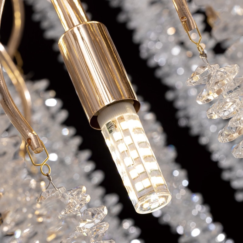 40 in. Gold Modern Crystal Chandelier Tree Branches Rectangular Chandelier Kitchen Island Pendent Light for Dining Room