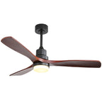 Sofucor 52 Indoor Wood Ceiling Fan Light with Remote, Integrated Light Optional