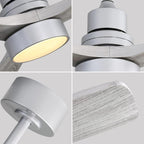 Sofucor 52 Indoor Wood Ceiling Fan Light with Remote, Integrated Light Optional