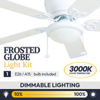 52 Prominence Home Benton Traditional Indoor LED Ceiling Fan with Light, Pull Chains