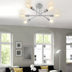 6 - Light Modern Metal 23.62'' Sputnik Semi-Flush Mount Ceiling Light