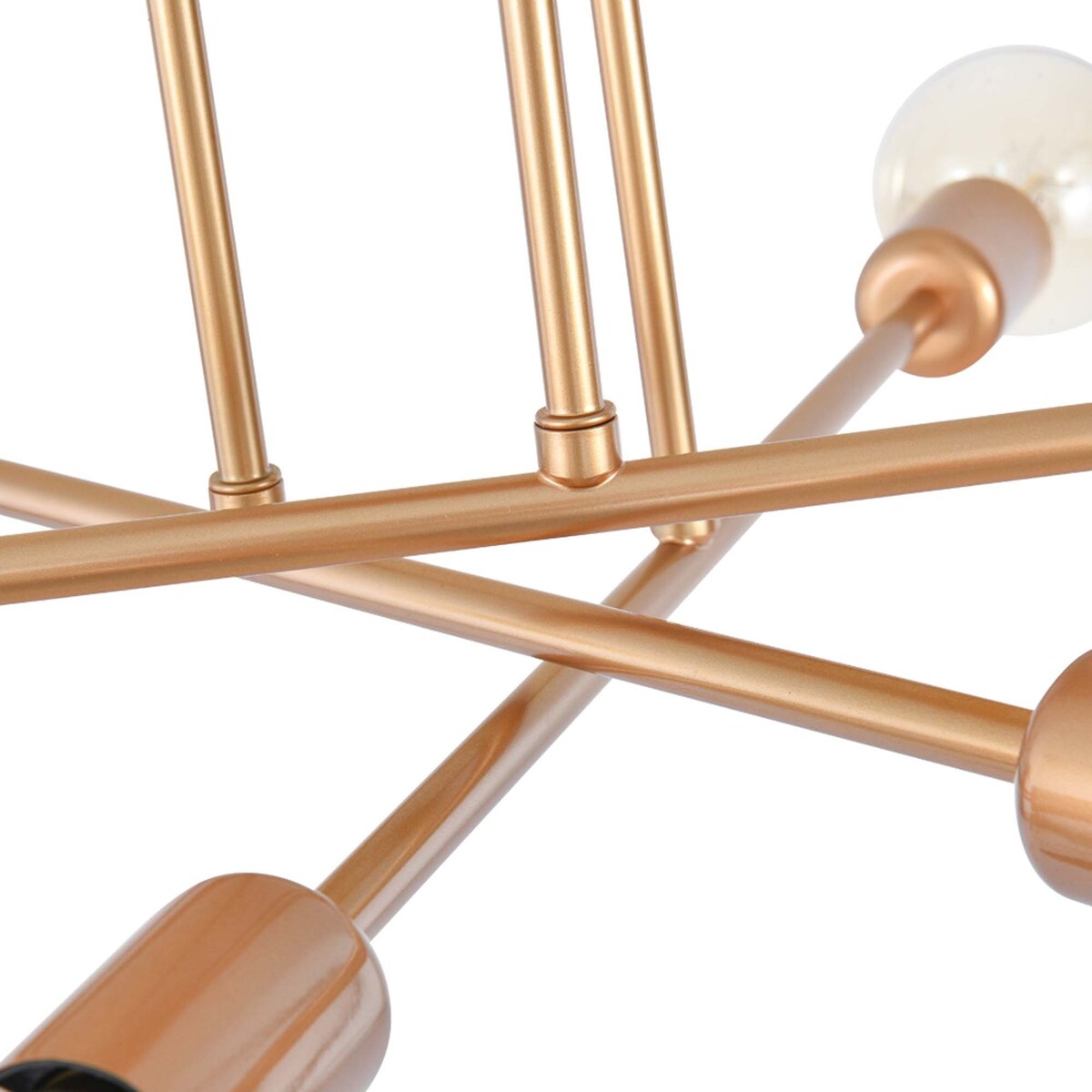 6 - Light Modern Metal 23.62'' Sputnik Semi-Flush Mount Ceiling Light