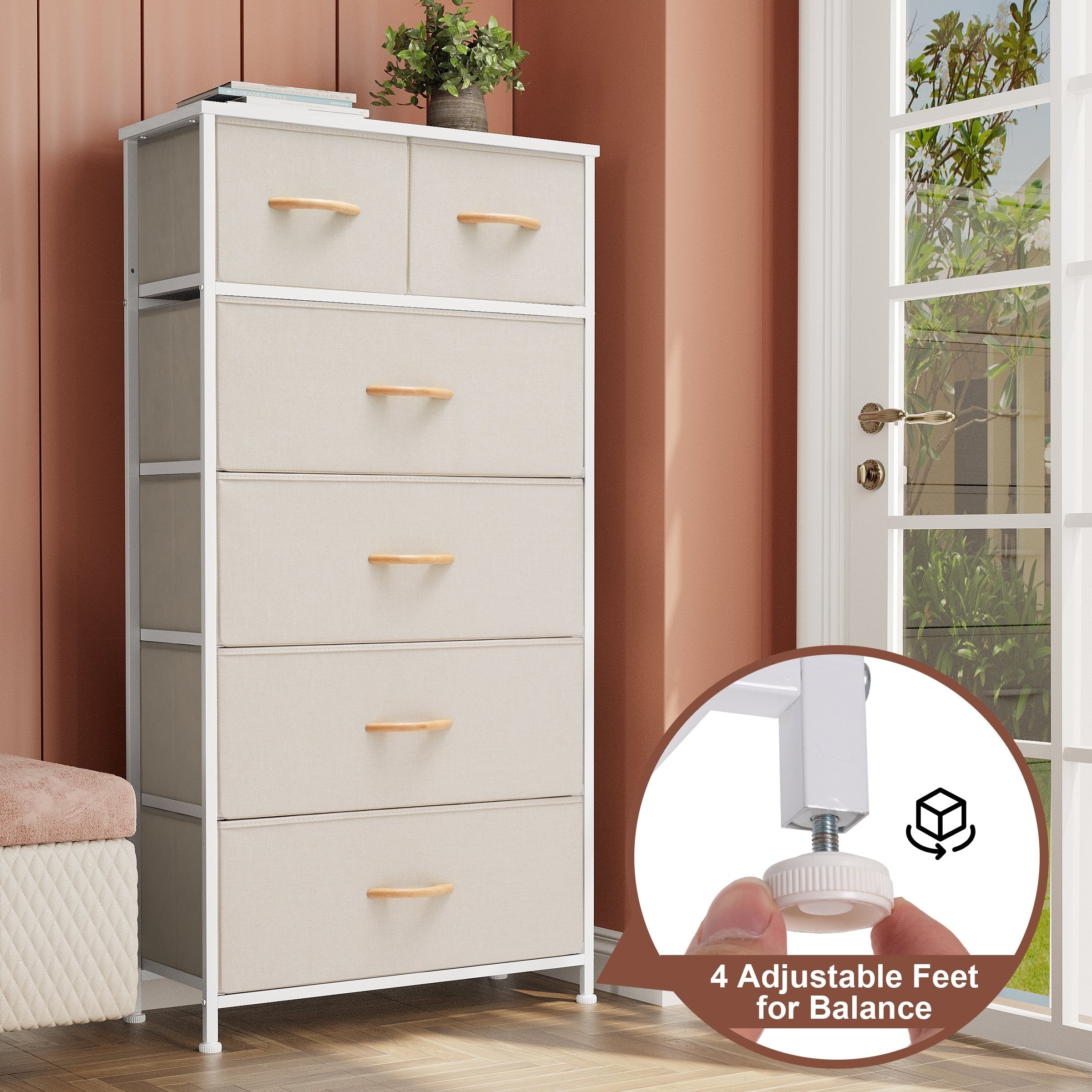 6-drawer Chest Vertical Dresser Storage Tower by Crestlive Products
