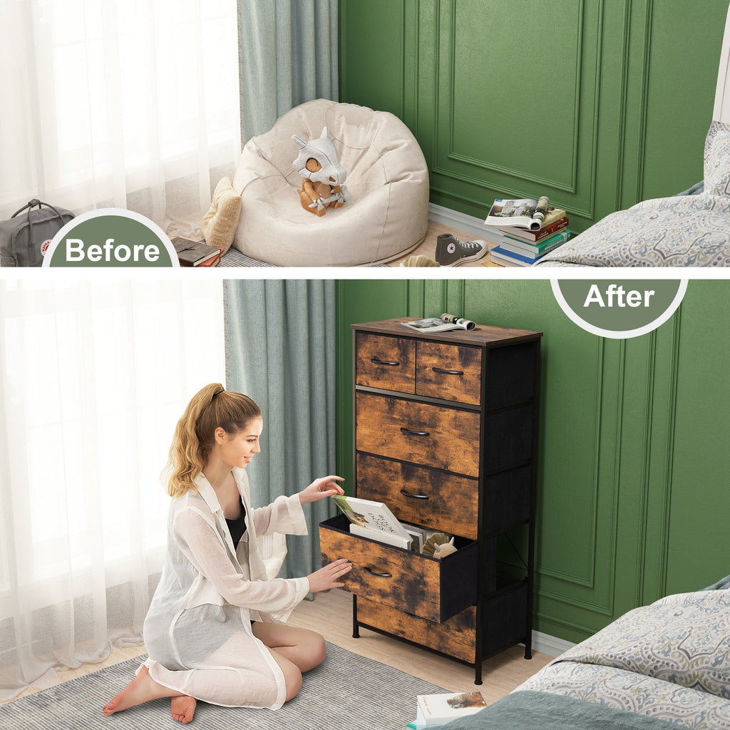 6-drawer Chest Vertical Dresser Storage Tower by Crestlive Products