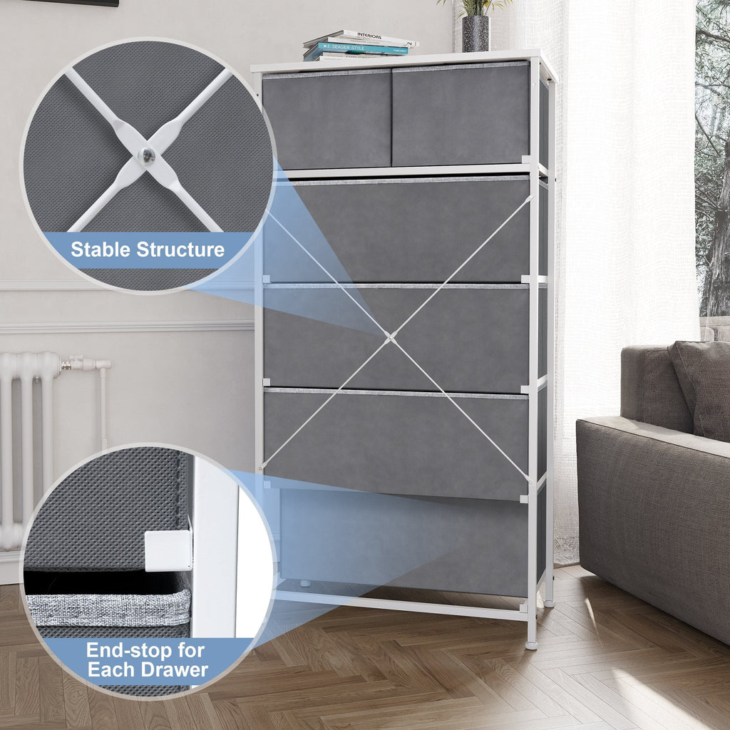 6-drawer Chest Vertical Dresser Storage Tower by Crestlive Products