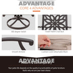 MAISON ARTS 7-Piece Cast Aluminum Patio Dining Set with Expandable Rectangular Table & 6 Cast Aluminum Chairs