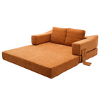 70.87 Upholstered Convertible Sleeper Sofa, Convertible Chair Floor Couch Comfy Sofa for Living Room, Bedroom, Chenille Fabric