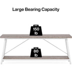 70.9 Inch Extra Long Sofa Table, Industrial Entry Console Table