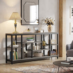 70.9 inch Console Sofa Table with Storage, 3-Tier Entryway Table for Hallway