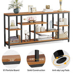 70.9 inch Console Sofa Table with Storage, 3-Tier Entryway Table for Hallway