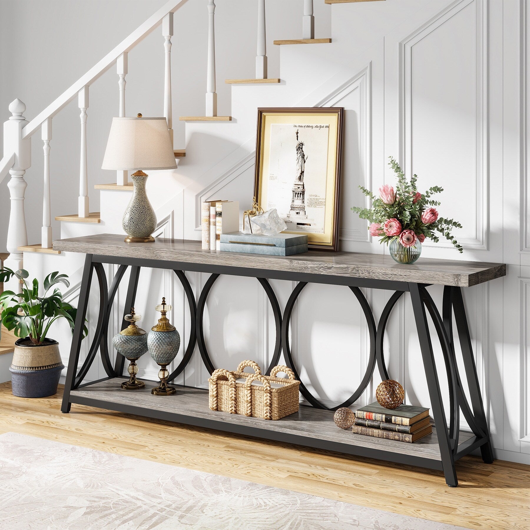 70.9 inch Extra Long Console Table Sofa Accent Table for Living Room