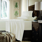 750TC Cotton Extra Deep Pocket Sheet Set with Oversized Flat Sheet