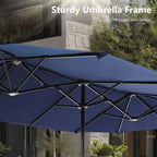 MAISON ARTS 8 PCS Patio Dining Set with 13ft Patio Umbrella