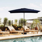 8*10ft Rectangular Patio Market Umbrella with Crank & Tilt，UV-Resistant