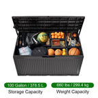 Outdoor Patio Storage Resin Lockable Deck Box