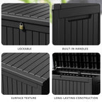 Outdoor Patio Storage Resin Lockable Deck Box