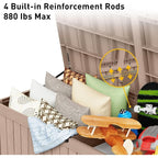 Outdoor Patio Storage Resin Lockable Deck Box