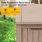 Outdoor Patio Storage Resin Lockable Deck Box