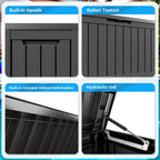 Outdoor Patio Storage Resin Lockable Deck Box