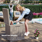 Outdoor Patio Storage Resin Lockable Deck Box