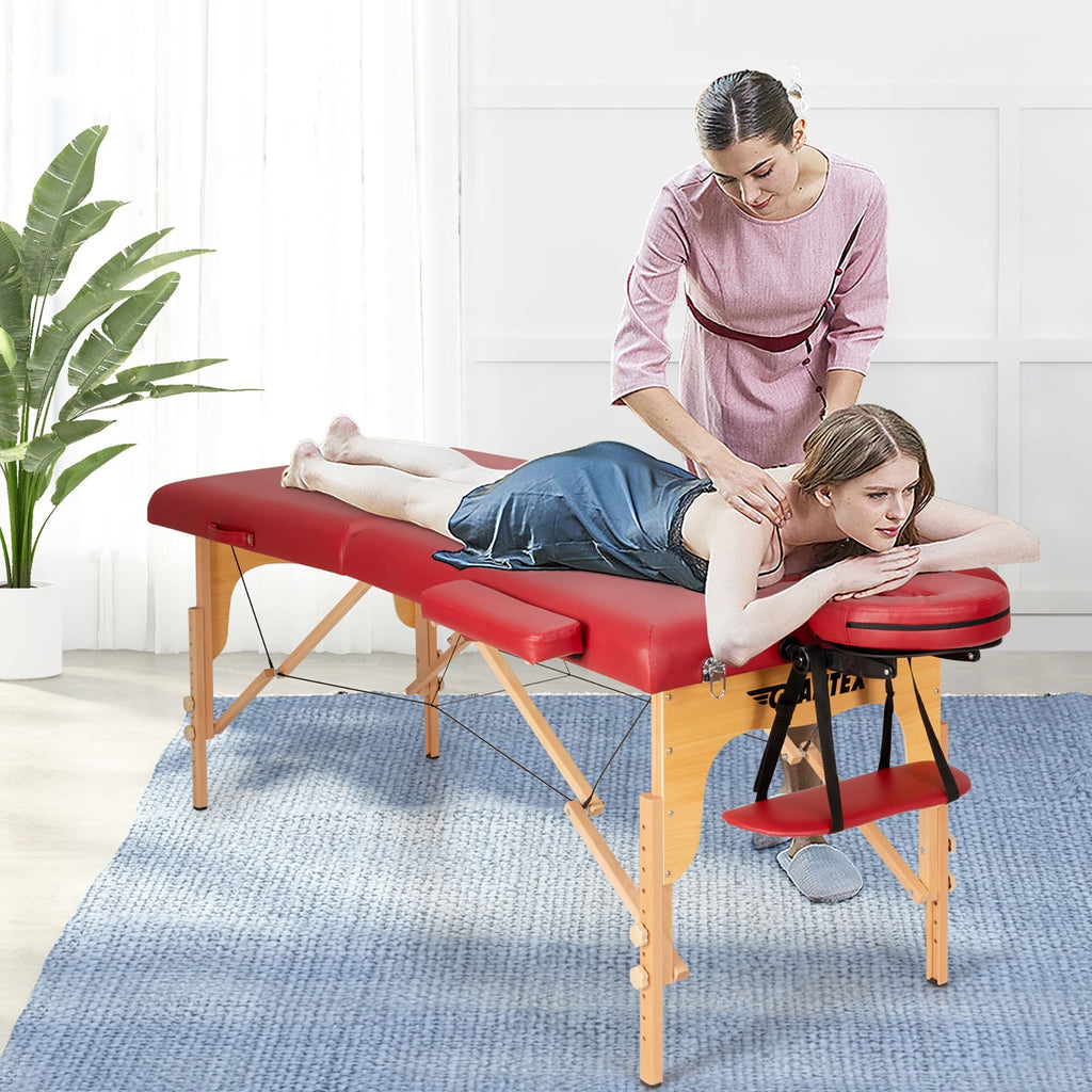 84''L Portable Massage Table Adjustable Facial Spa Bed Tattoo w/ Carry