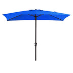 8*10ft Rectangular Patio Market Umbrella with Crank & Tilt，UV-Resistant