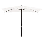 8*10ft Rectangular Patio Market Umbrella with Crank & Tilt，UV-Resistant