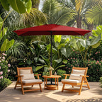 8*10ft Rectangular Patio Market Umbrella with Crank & Tilt，UV-Resistant