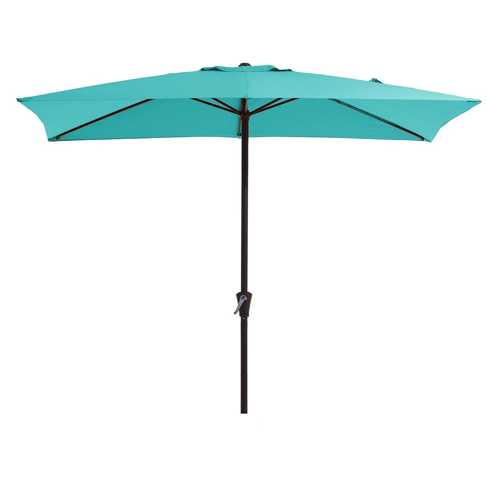8*10ft Rectangular Patio Market Umbrella with Crank & Tilt，UV-Resistant