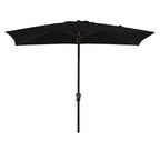8*10ft Rectangular Patio Market Umbrella with Crank & Tilt，UV-Resistant