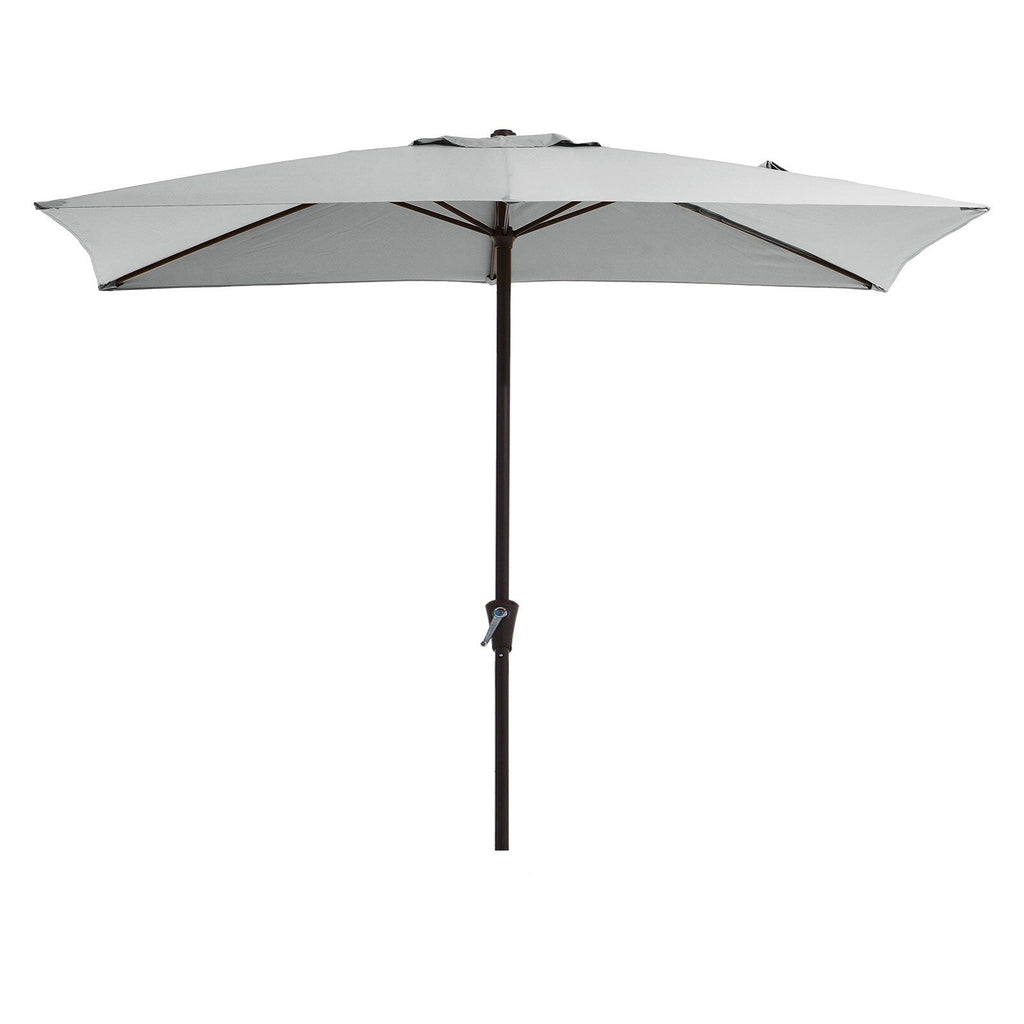 8*10ft Rectangular Patio Market Umbrella with Crank & Tilt，UV-Resistant