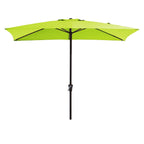 8*10ft Rectangular Patio Market Umbrella with Crank & Tilt，UV-Resistant