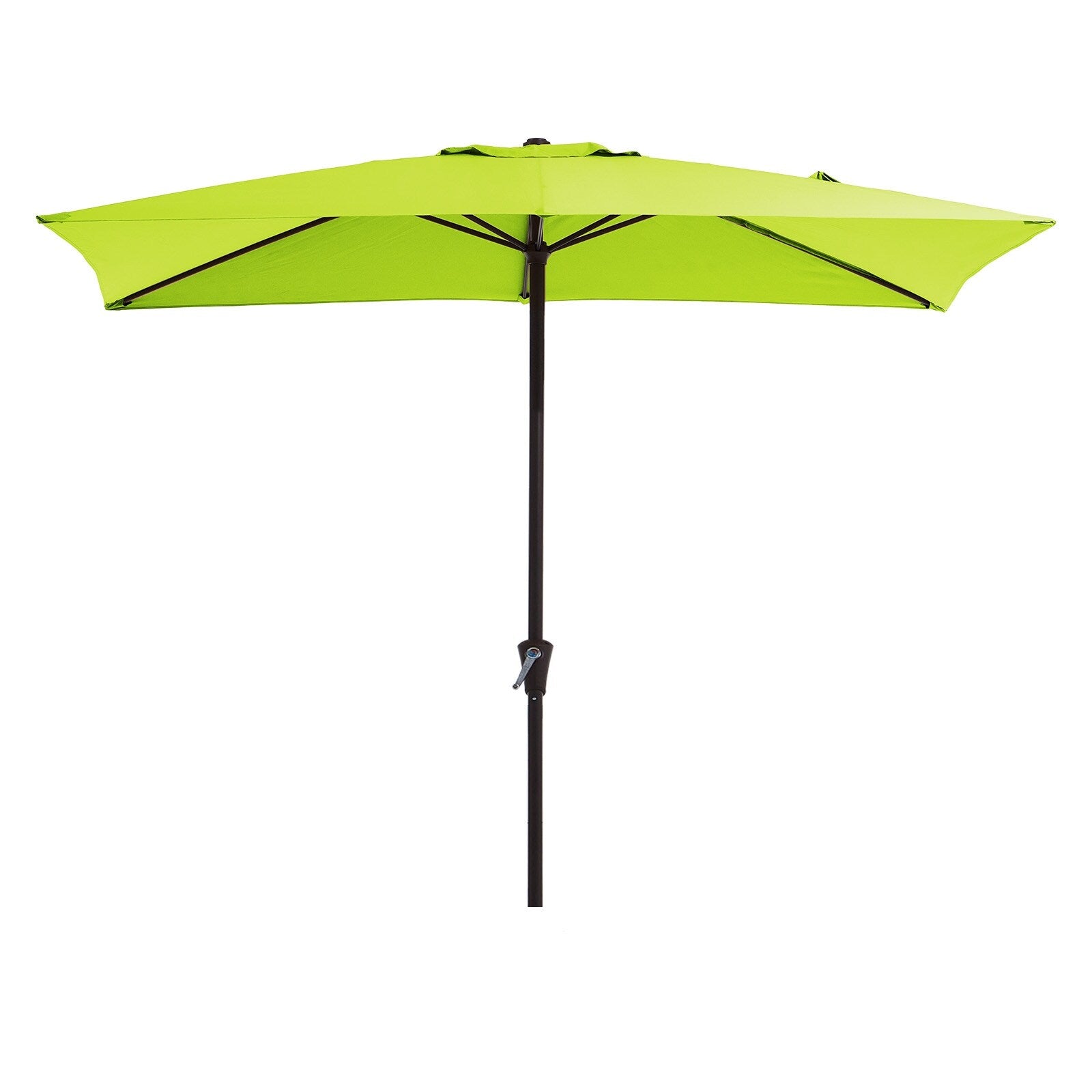 8*10ft Rectangular Patio Market Umbrella with Crank & Tilt，UV-Resistant