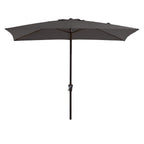 8*10ft Rectangular Patio Market Umbrella with Crank & Tilt，UV-Resistant
