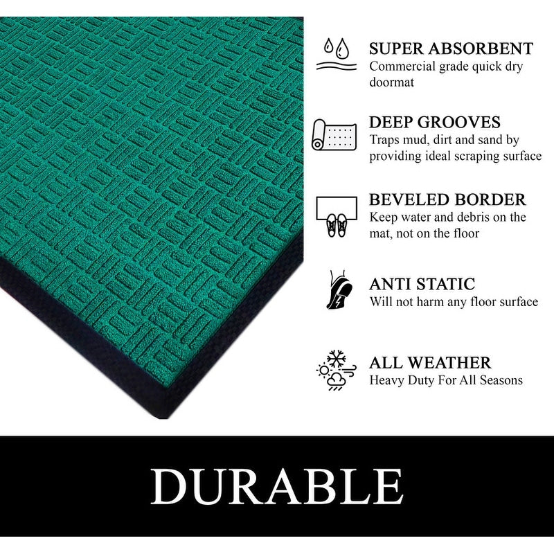 A1HC New Durable and Versatile Polypropylene Rubber Door Mat All Weather Inside Outside Door Mat