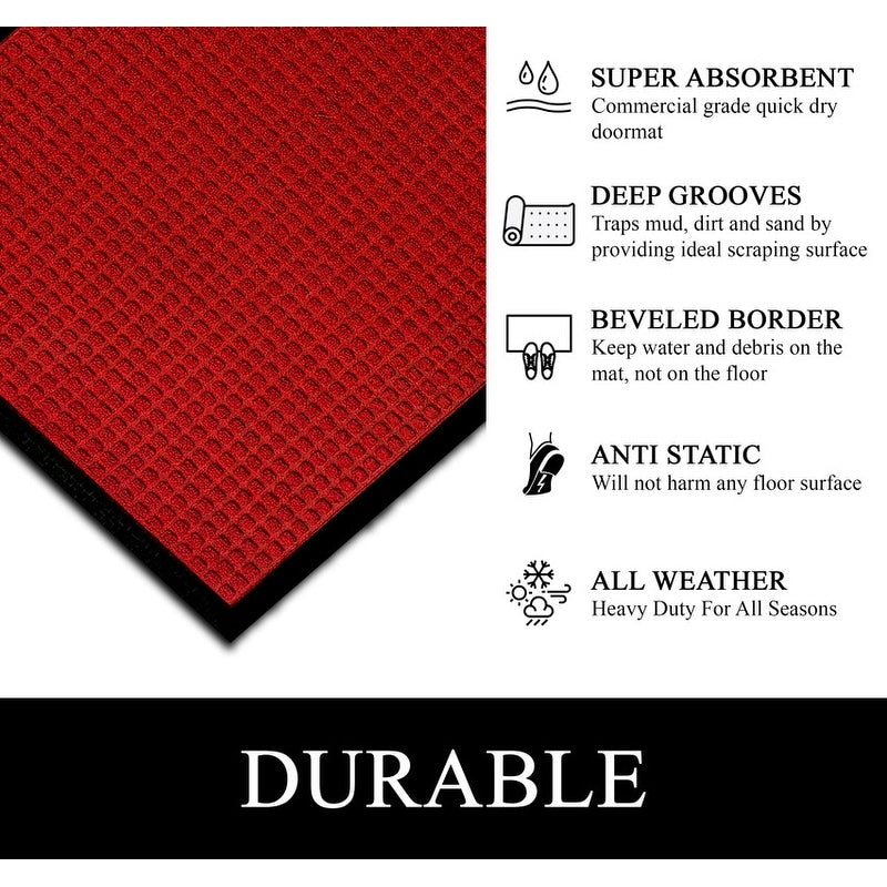 A1HC New Durable and Versatile Polypropylene Rubber Door Mat All Weather Inside Outside Door Mat