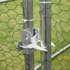 AECOJOY Large Metal Chicken Coop Run Walk-in Metal Chicken Cage