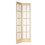 AWC Traditional Divided Glass Unfinished Pine 36-inch Bifold Door