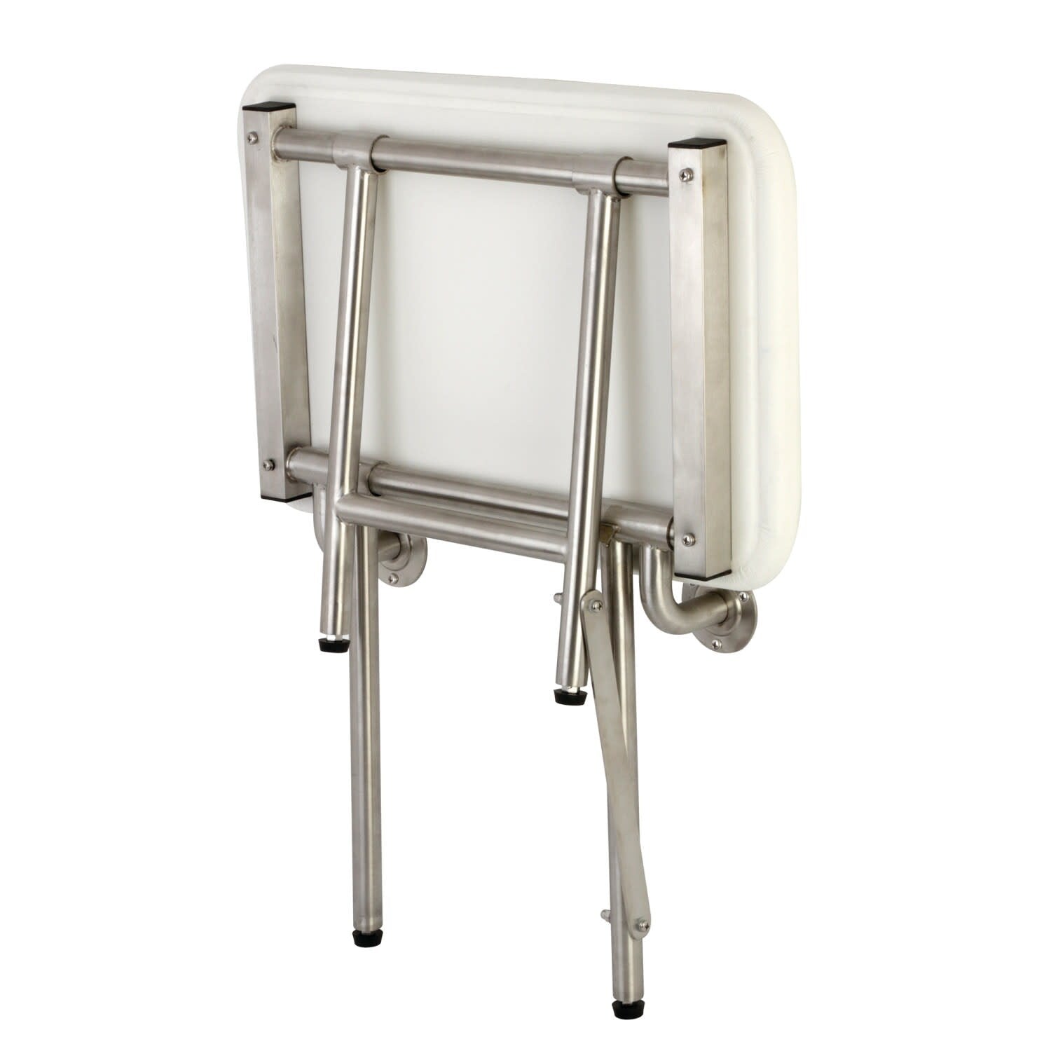 Adascape 22 x 16 Bariatric Wall Mount Folded Shower Seat with Additional Floor Supports