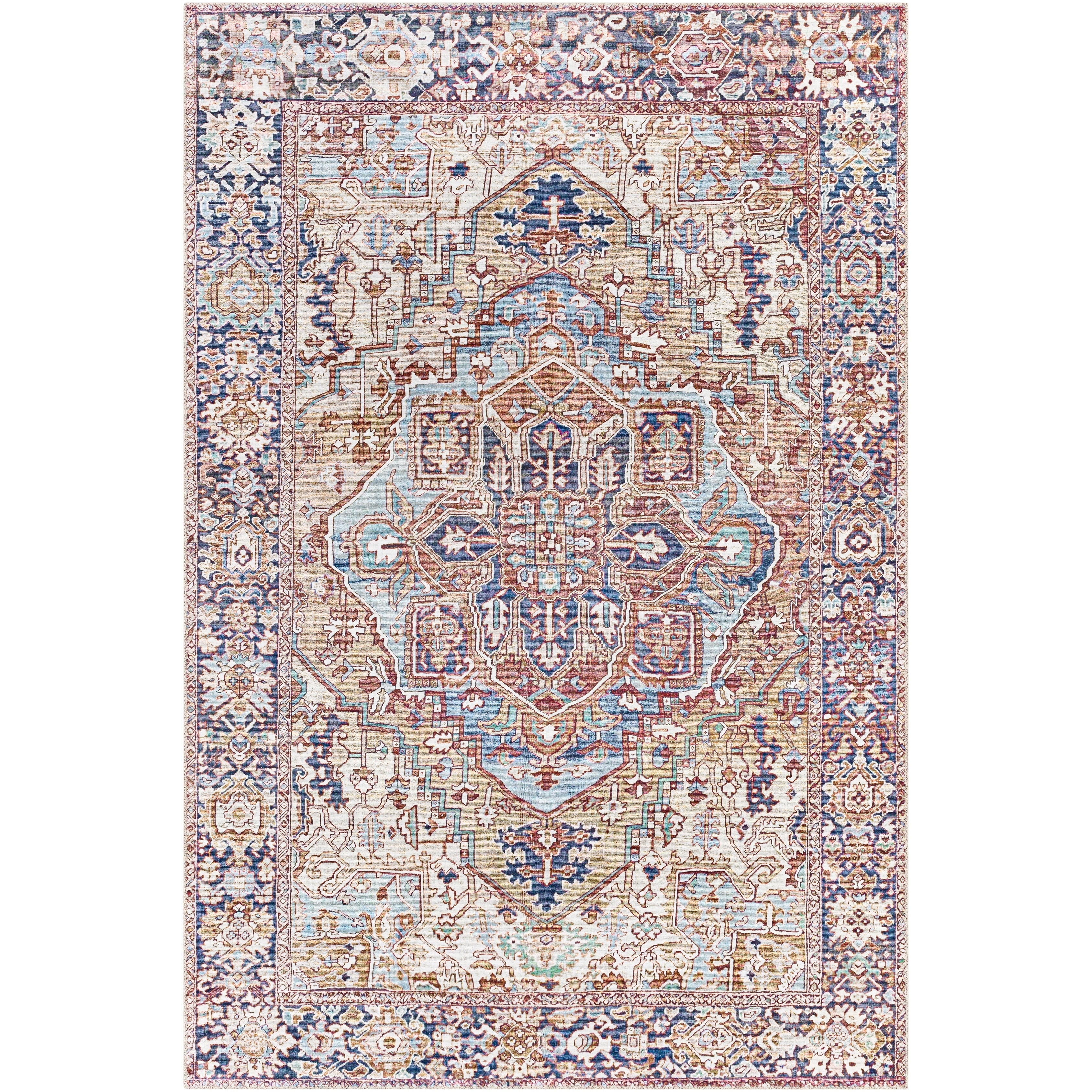 Livabliss Adenia Vintage Medallion Printed Area Rug